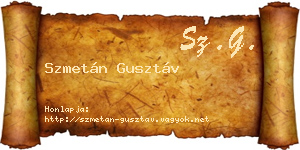 Szmetán Gusztáv névjegykártya