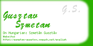 gusztav szmetan business card
